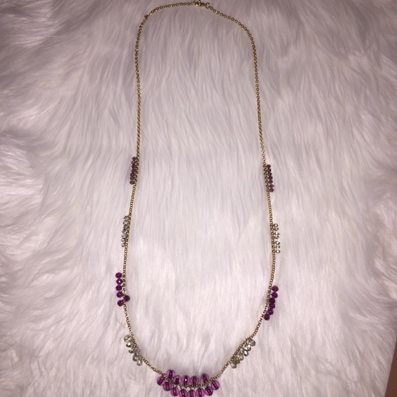 Good and purple beaded necklace - Picture 1 of 5